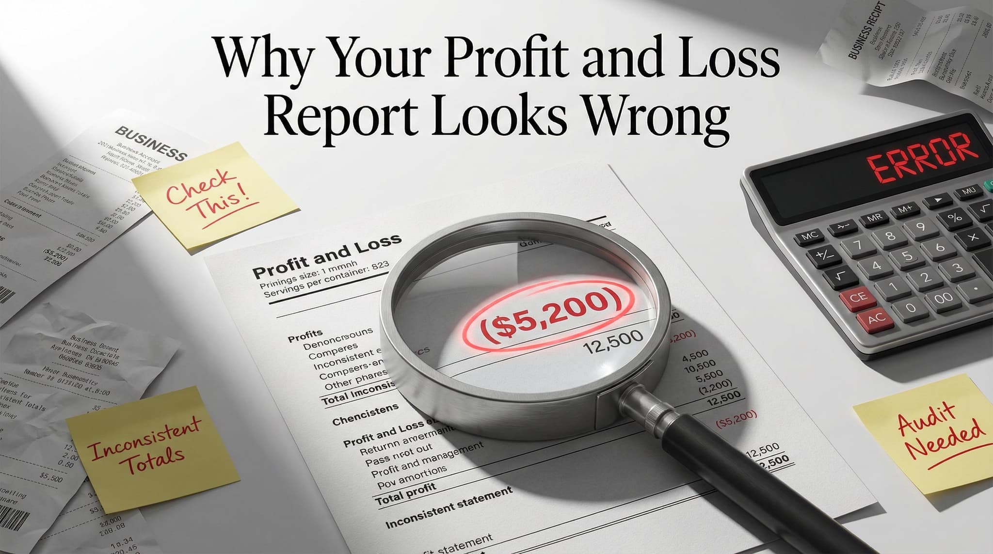 Why Your Profit and Loss Report Looks Wrong (And What's Probably Causing It)